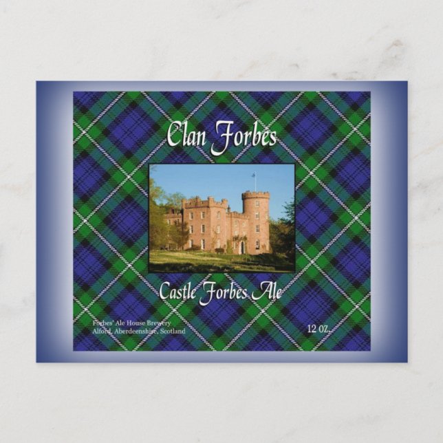 Carte Postale Château de Clan Forbes Forbes Ale (Devant)