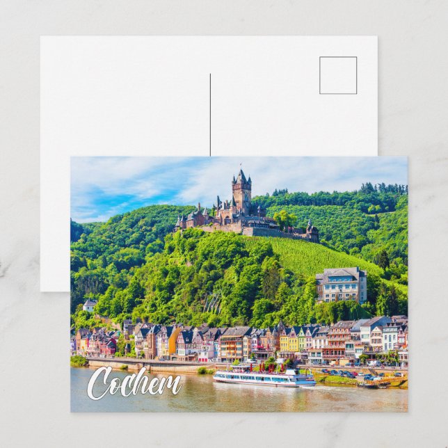 Carte Postale Château de Cochem, Allemagne (Devant / Derrière)