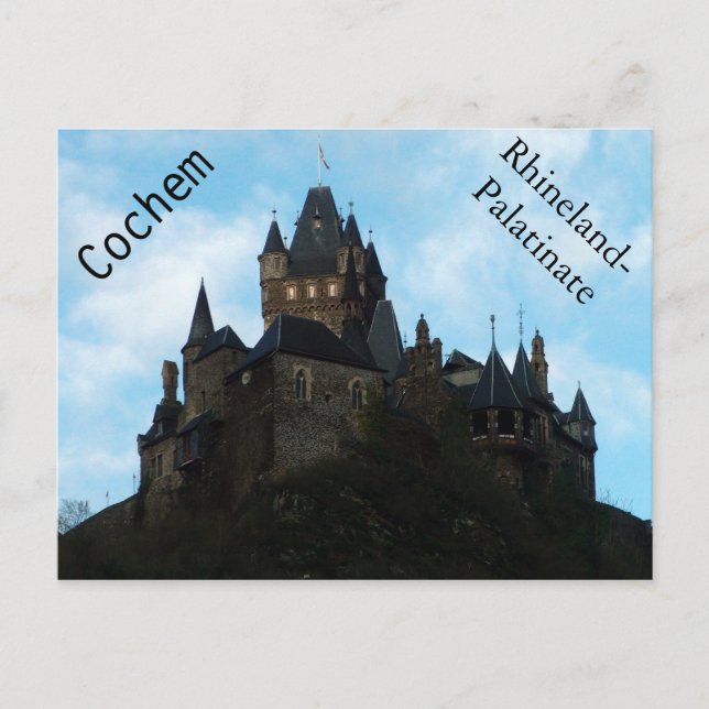 Carte Postale Château de Cochem en Allemagne (Devant)