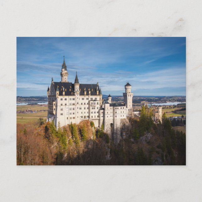 Carte Postale Château de conte de fées Neuschwanstein en Allemag (Devant)