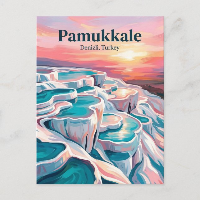 Carte Postale Château de Cotton, Denizli, Égée (Devant)