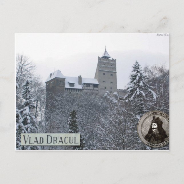 Carte Postale Château de Dracula, photo Vintage (Devant)