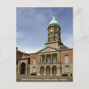 Carte Postale Château de Dublin - tour de l'horloge de Bedford,