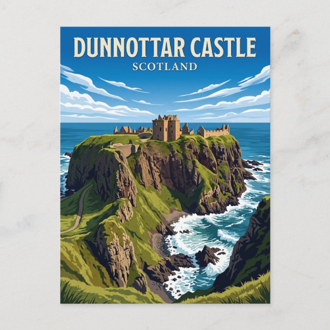 Carte Postale Château de Dunnottar Écosse (Devant)