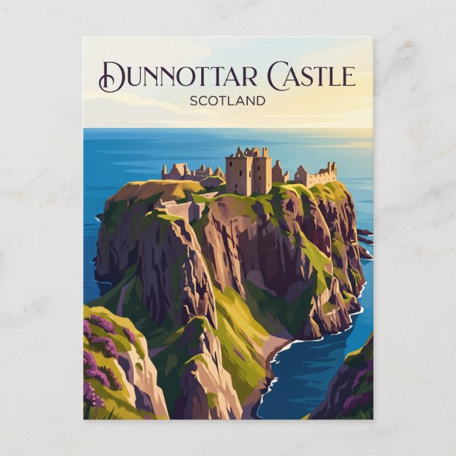 Carte Postale Château de Dunnottar Écosse (Devant)