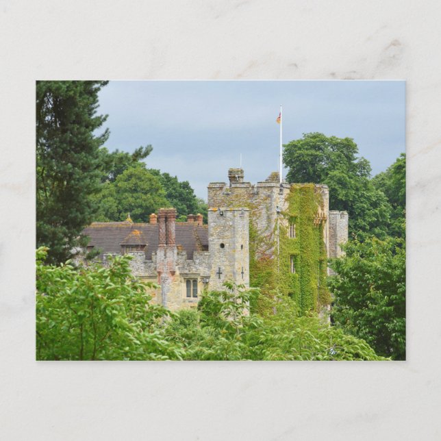Carte Postale Château de Fairy Tale caché dans la forêt (Devant)