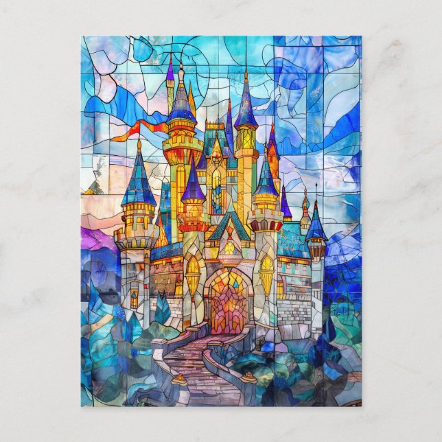 Carte Postale Château de Fairytale avec plusieurs tours (Devant)