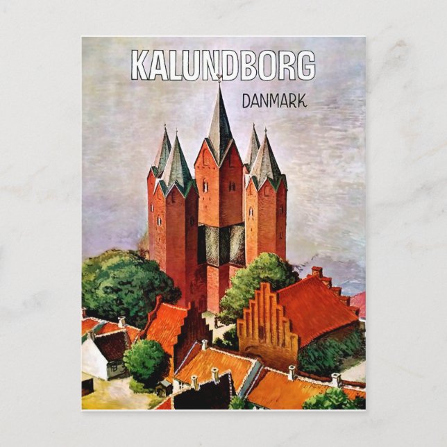 Carte Postale Château de Kalundborg, Danemark. Affiche de voyage (Devant)