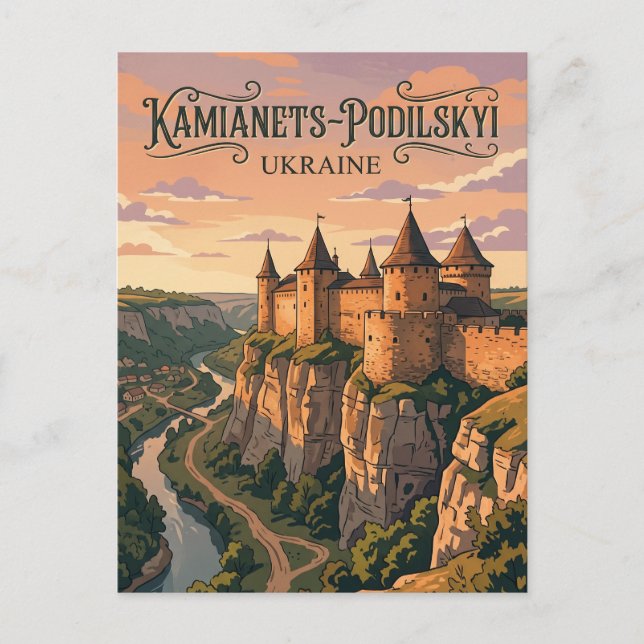 Carte Postale Château de Kamianets-Podilskyï Ukraine (Devant)