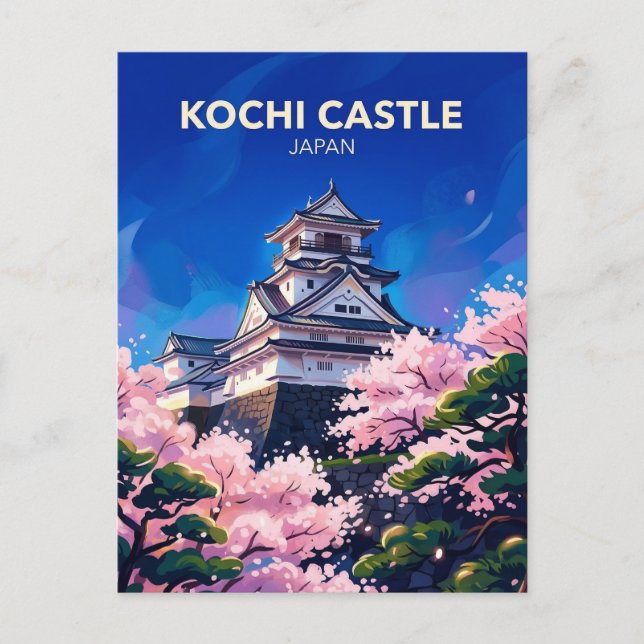 Carte Postale Château de Kochi Japon (Devant)