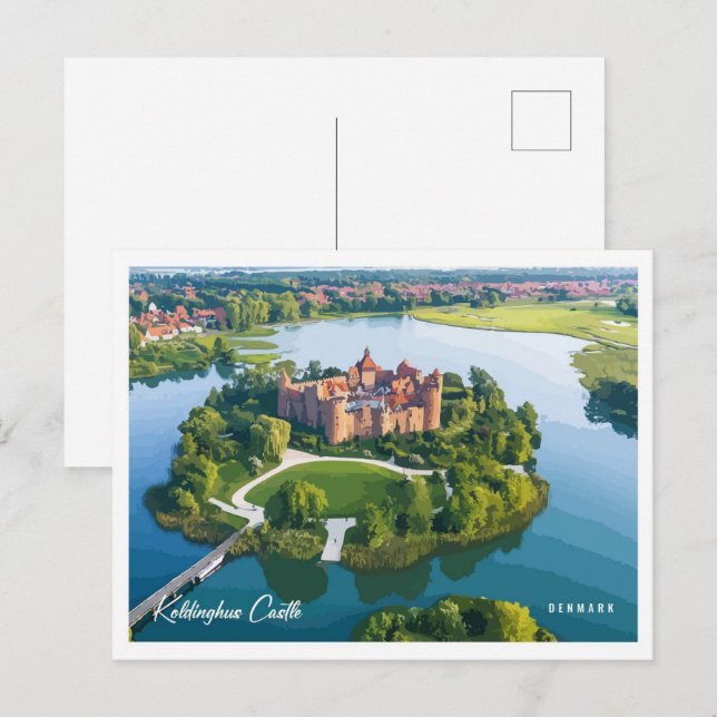 Carte Postale Château de Koldinghus Danemark Illustration Voyage (Devant / Derrière)