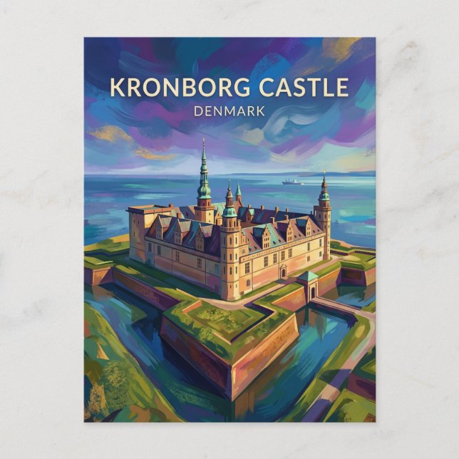 Carte Postale Château de Kronborg Danemark (Devant)