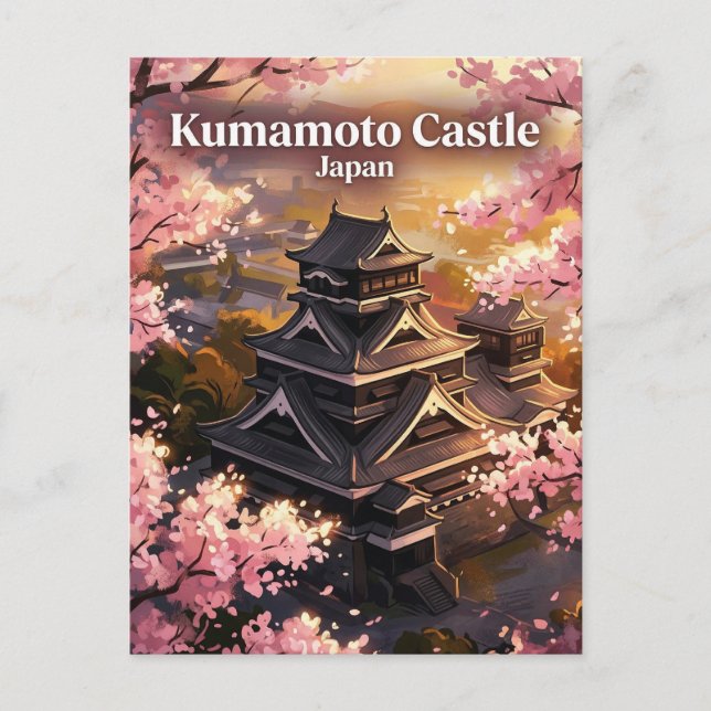 Carte Postale Château de Kumamoto Japon (Devant)