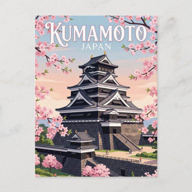 Carte Postale Château de Kumamoto Japon (Devant)