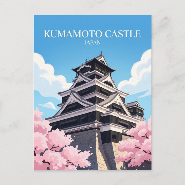 Carte Postale Château de Kumamoto Japon (Devant)