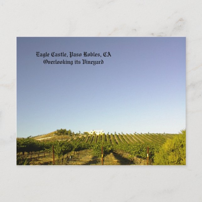 Carte postale : Château de l'Aigle surplombant son (Devant)