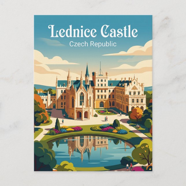 Carte Postale Château de Lednice République tchèque (Devant)