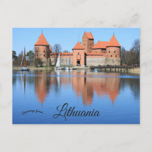 Carte Postale Château de l'île de Trakai Lituanie
