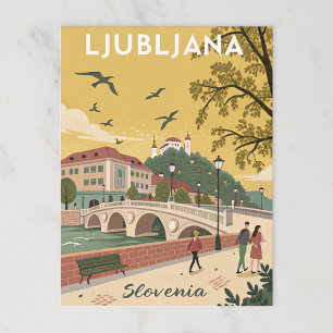 Carte Postale Château de Ljubljana
