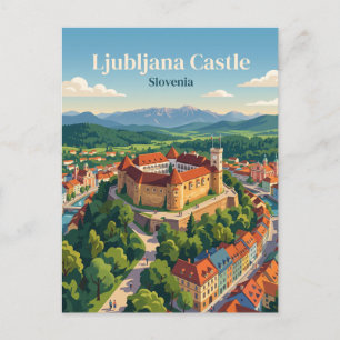 Carte Postale Château de Ljubljana Slovénie