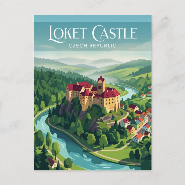Carte Postale Château de Loket République tchèque (Devant)