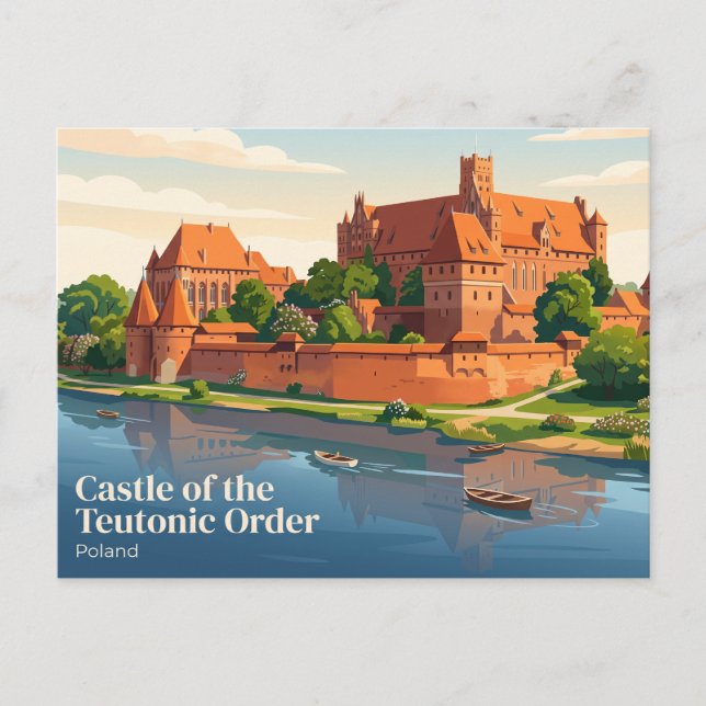 Carte Postale Château de l'Ordre Teutonique, Malbork, Pologne (Devant)