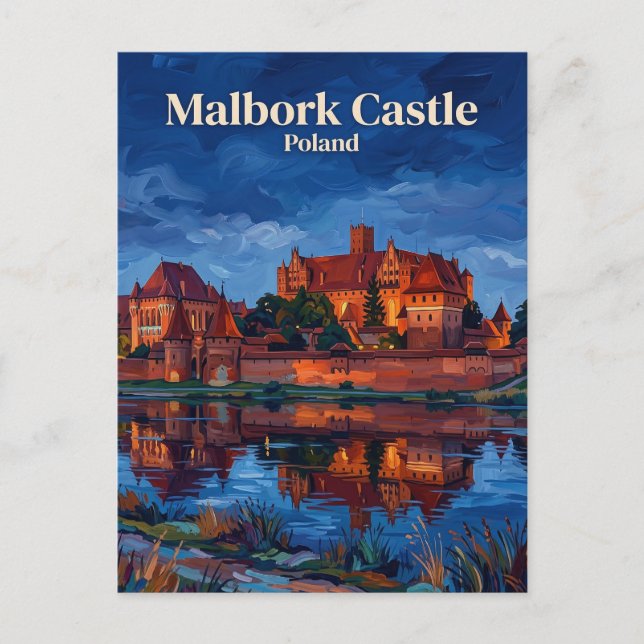 Carte Postale Château de Malbork Pologne (Devant)