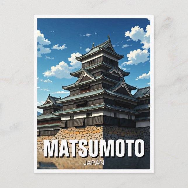 Carte Postale Château de Matsumoto Japon (Devant)