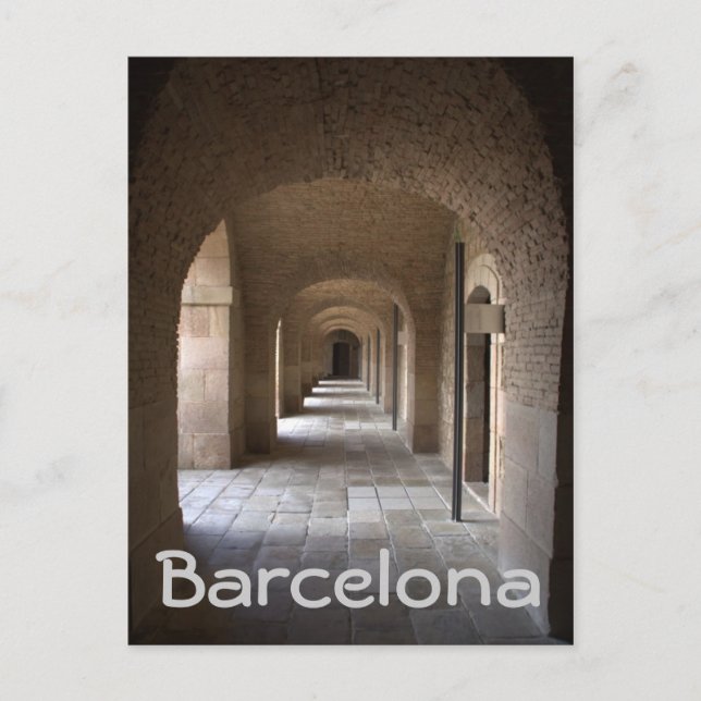 Carte Postale Château de Montjuic, Barcelone (Devant)