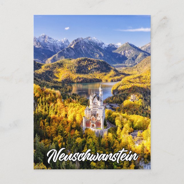 Carte Postale Château de Neuschwanstein, Allemagne (Devant)