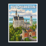 Carte Postale Château de Neuschwanstein Allemagne Voyage<br><div class="desc">Le château de Neuschwanstein, situé en Bavière, en Allemagne, est l'un des châteaux les plus célèbres et pittoresques du monde. Perché sur une colline à proximité de la ville de Füssen, il a été commandé en 1869 par le roi Ludwig II de Bavière, qui l'envisageait comme une retraite romantique inspirée...</div>