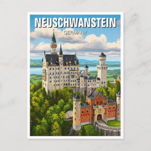 Carte Postale Château de Neuschwanstein Allemagne Voyage