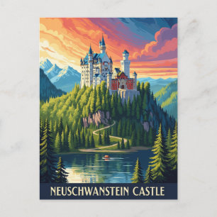 Carte Postale Château de Neuschwanstein Allemagne Voyage