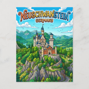 Carte Postale Château de Neuschwanstein Schwangau Allemagne