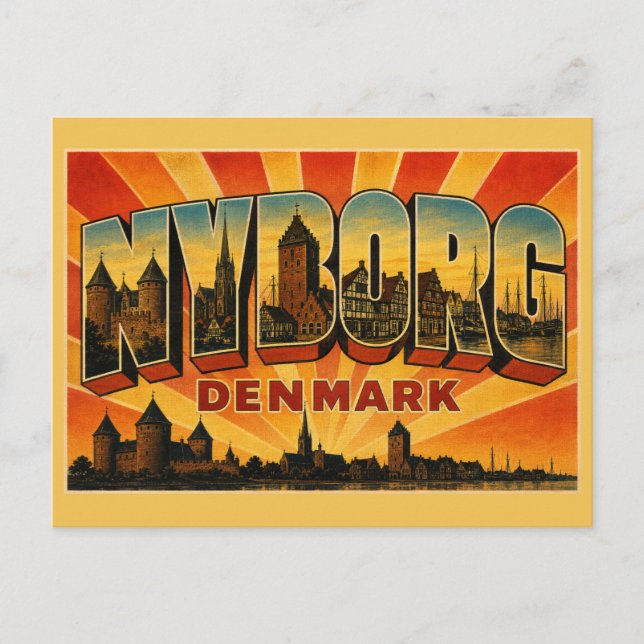 Carte Postale Château de Nyborg Danemark (Devant)