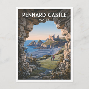Carte Postale Château de Pennard, péninsule de Gower, Southgate,