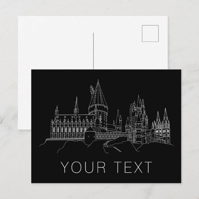 Carte Postale CHÂTEAU DE Poudlard™ Plan d'ensemble (Devant / Derrière)