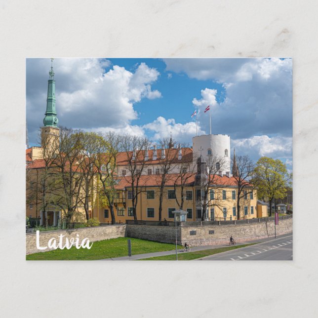 Carte Postale Château de Riga à Riga, Lettonie (Devant)