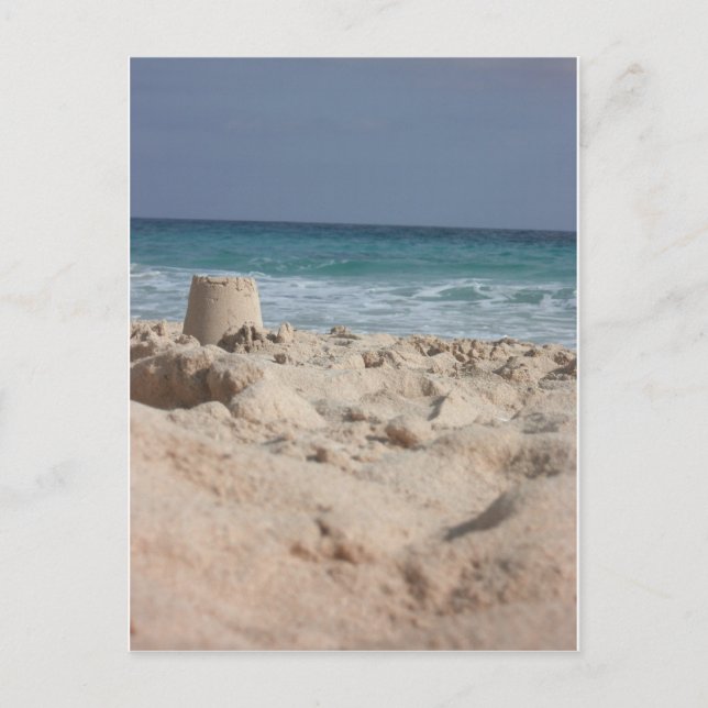 Carte Postale château de sable (Devant)