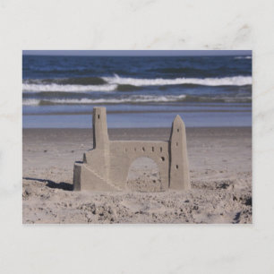 Carte Postale château de sable, océan ville