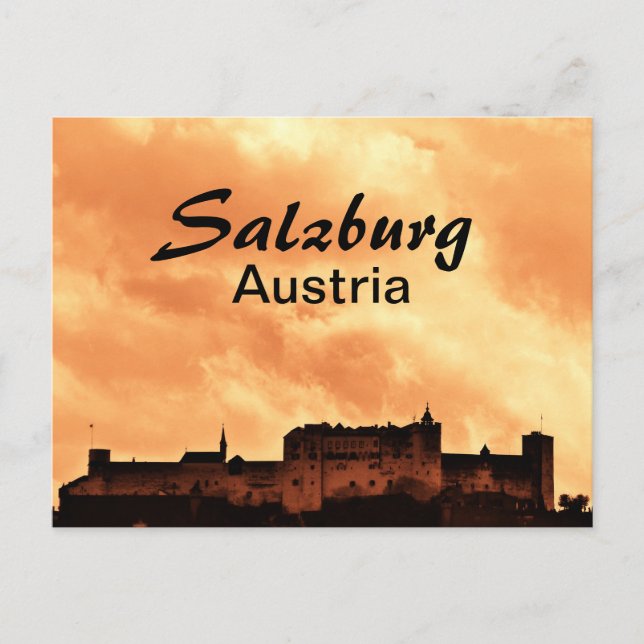Carte Postale Château de Salzbourg en Autriche Festung Hohensalz (Devant)