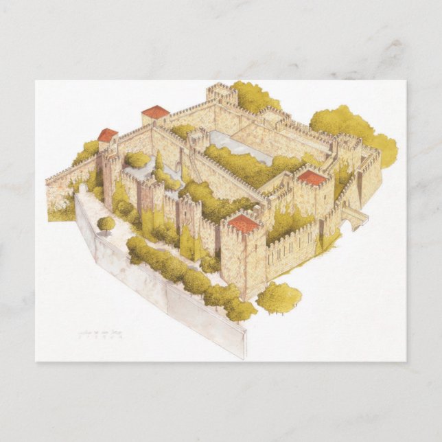 Carte Postale Château de San Jorge. Lisbonne Portugal (Devant)