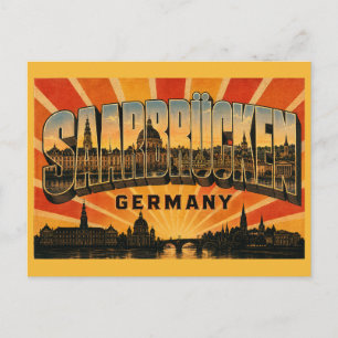 Carte Postale Château de Sarrebruck en Allemagne