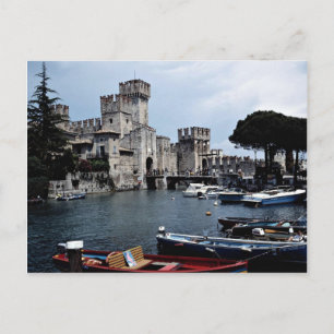 Carte Postale Château de Sirmione, côté sud, Lac de Garde, Itali