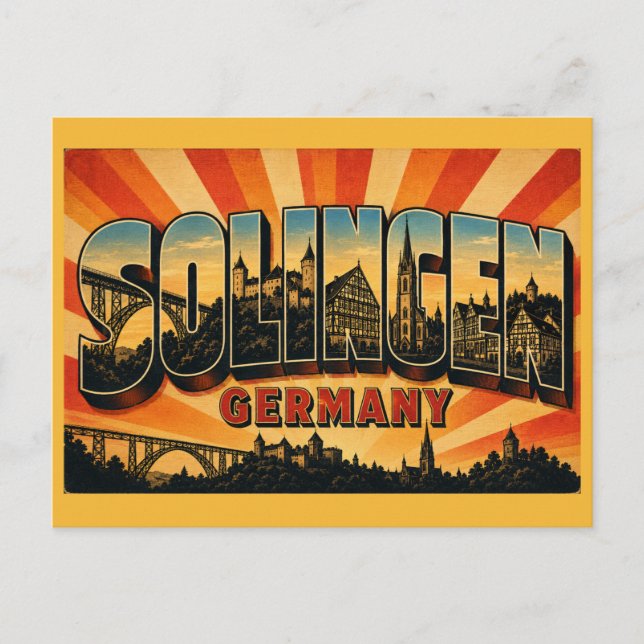Carte Postale Château de Solingen en Allemagne (Devant)
