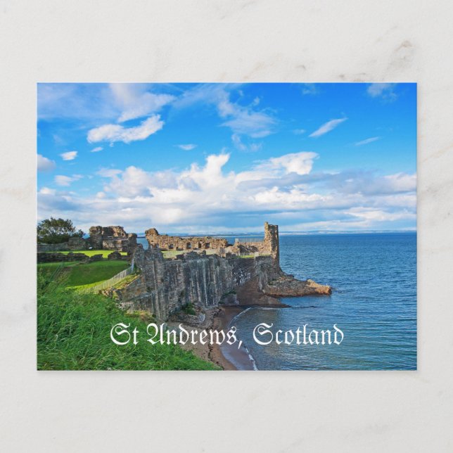 Carte Postale Château de St Andrews, Écosse (Devant)
