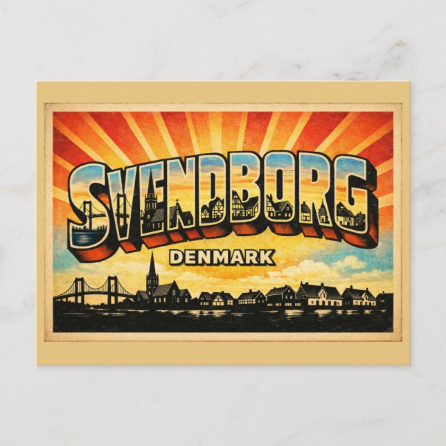 Carte Postale Château de Svendborg Danemark (Devant)