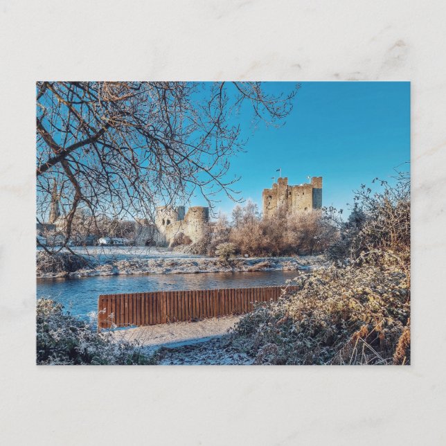 Carte Postale Château de Trim en hiver (Devant)