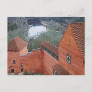 Carte Postale Château de Turaida au bord de la rivière Gauja, Si