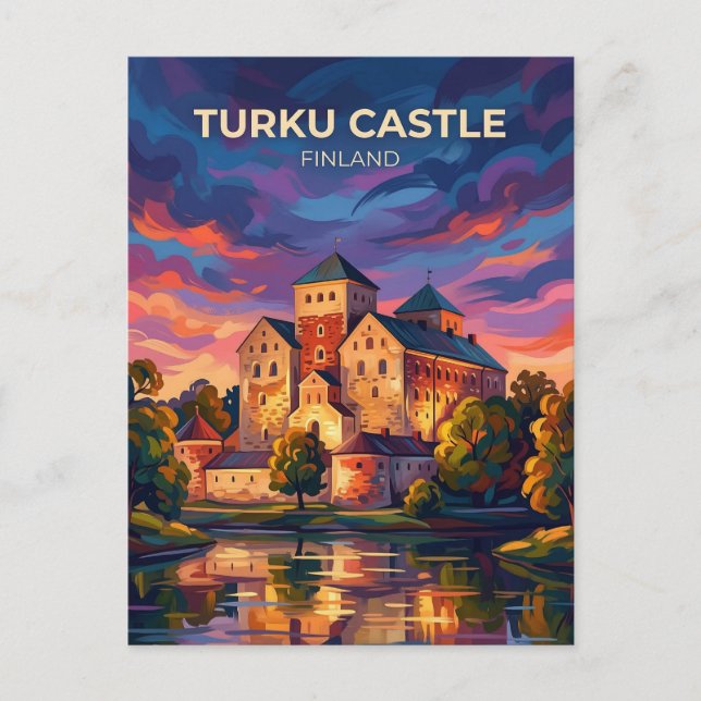 Carte Postale Château de Turku Finlande (Devant)